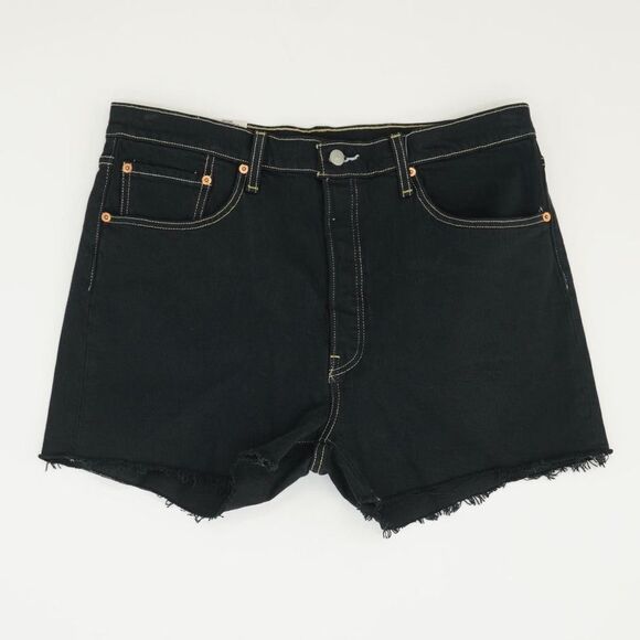 Levi’s 501 shorts high rise cutoff dark denim size 30 new - Picture 1 of 9